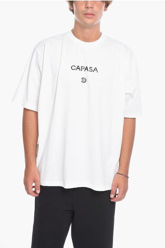 Cotton Crew-Neck T-shirt with Embossed Logo Größe Xs - Capasa - Modalova