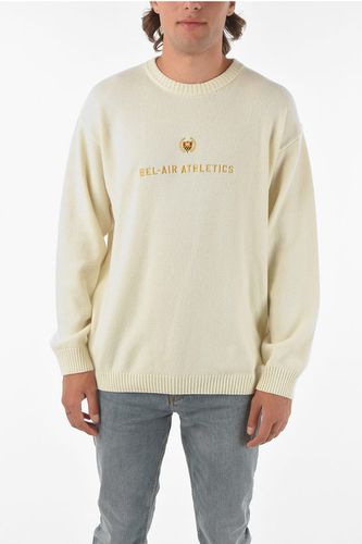 Crew Neck Embroidered Logo ACADEMY Wool Blend Sweater size L - Bel Air Athletics - Modalova