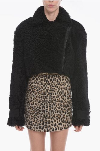 Cropped MAHIS Shearling Coat with Perforated Suede Details size 38 - The Mannei - Modalova