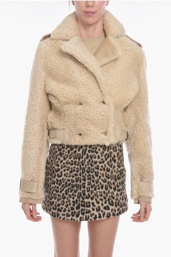 Cropped PETRA Shearling Coat with Perforated Suede Details size 38 - The Mannei - Modalova