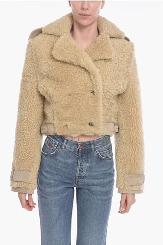 Cropped PETRA Shearling Coat with Perforated Suede Details size 38 - The Mannei - Modalova