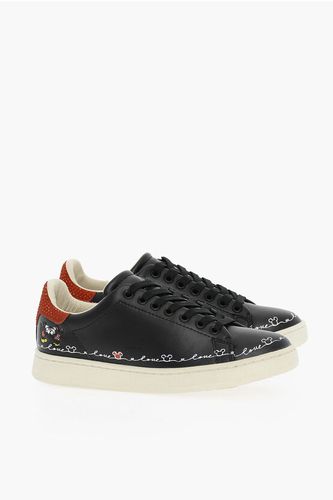 DISNEY Leather Low-top Sneakers With Print and Rhinestones Größe 36 - MOA Master of Arts - Modalova