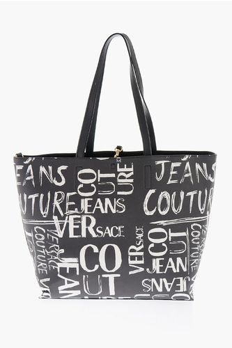 JEANS COUTURE All-Over Printed Logo Reversible RANGE Z Tote size Unica - Versace - Modalova