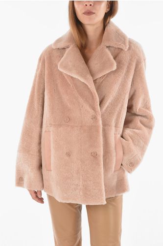 Leather Double-breasted Shearling Coat size S - DROMe - Modalova