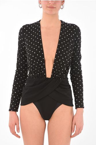 Long-sleeved All-Over Crystal Bodysuit size 42 - Amen - Modalova