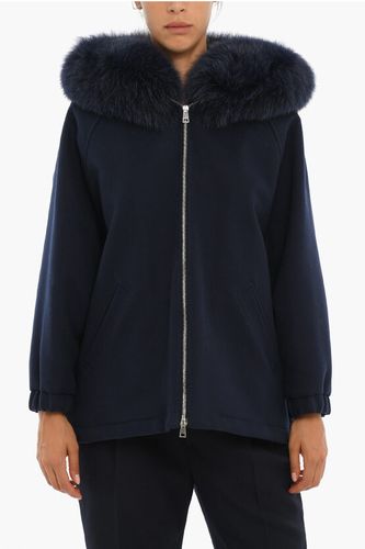 Padded Wool Zipped Coat With Fur Lined Hood Größe 42 - Blancha - Modalova