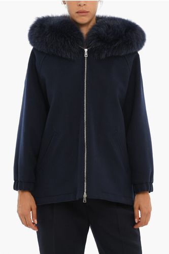 Padded Wool Zipped Coat With Fur Lined Hood size 42 - Blancha - Modalova