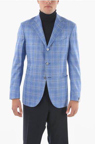 SARTORIA plaid patterned silk and cashmere 3-button blazer size 50 - Corneliani - Modalova