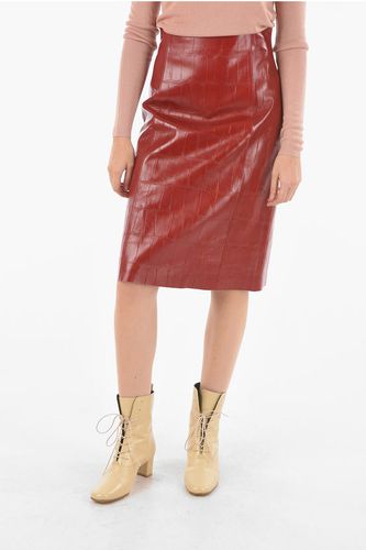 Soft Leather High-waisted Pencil Skirt with Back Slit size Xs - DROMe - Modalova