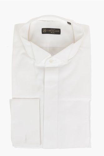 Twill Cotton Ceremony Shirt with Wing-tip Collar size 42 - Corneliani - Modalova
