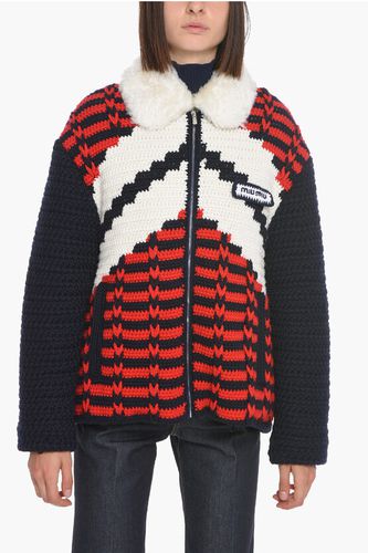 Virgin-wool Crochet Padded Jacket Größe 42 - Miu Miu - Modalova