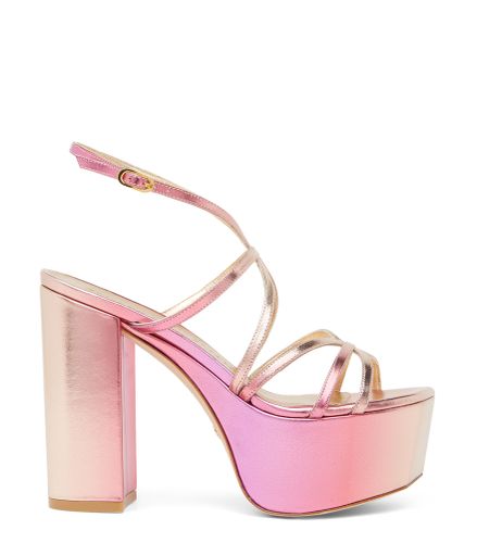 BARELYTHERE SQUAREHIGH PLATFORM SANDAL, Last chance, , MÉTALLISÉE - Stuart Weitzman - Modalova