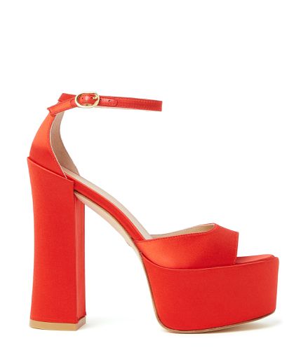 SKYHIGH 145 PLATFORM SANDAL, Sandals CHC, , SATIN - Stuart Weitzman - Modalova