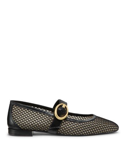 ARABELLA MARY JANE, FLATS AND LOAFERS, , OPEN MESH /LACQUERED NAPPA - Stuart Weitzman - Modalova