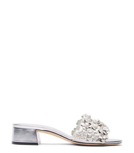 MEADOW 35 SLIDE, SANDALS, , LIQUID METALLIC/LEATHER SPECCHIO - Stuart Weitzman - Modalova