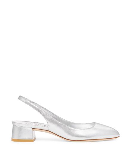 VIVIENNE 35 SLINGBACK, LEATHER SLINGBACK, , LIQUID METALLIC - Stuart Weitzman - Modalova