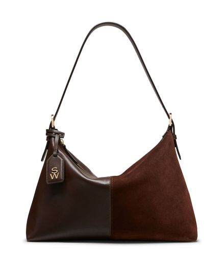 STUART 5050 SHOULDER BAG, BAGS, , CALF LEATHER/TEXTURED SUEDE - Stuart Weitzman - Modalova