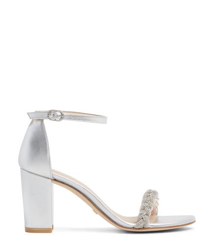 NEARLYNUDE HIGHSHINE SANDAL, heel sandals, , LIQUID METALLIC - Stuart Weitzman - Modalova