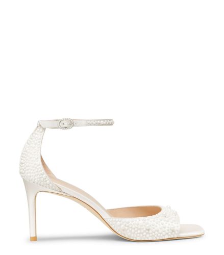 BLISS 75 SANDAL, Last chance, CRÈME/, SATIN/PERLES - Stuart Weitzman - Modalova