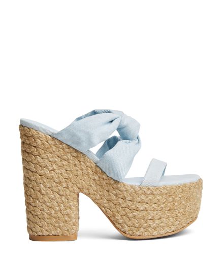 PLAYA SOHIGH 145 KNOT PLATFORM SLIDE, Sandals CHC, , VINTAGE DENIM - Stuart Weitzman - Modalova