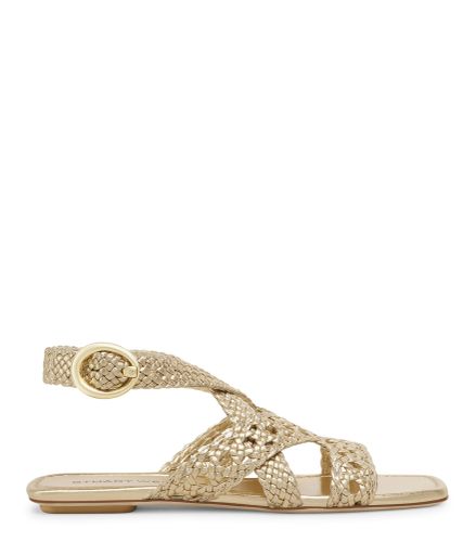 THEA SANDAL, SANDALS, , METALLIC WOVEN - Stuart Weitzman - Modalova