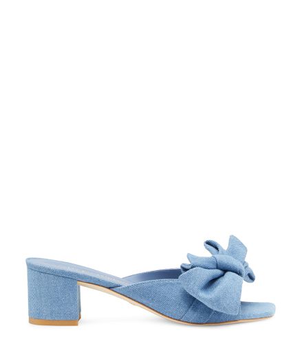 LOVEKNOT 50 BLOCK SLIDE, Sandals CHC, , VINTAGE DENIM - Stuart Weitzman - Modalova