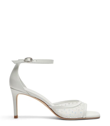 NUDISTIA 75 SANDAL, SANDALS, /FROSTED /, MESH/CRYSTAL/SMOOTH CALF - Stuart Weitzman - Modalova