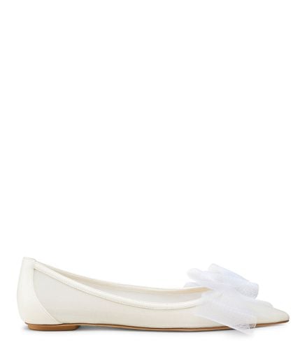 BLUSHING BOW FLAT, FLATS AND LOAFERS, /, LACQUERED NAPPA/MESH - Stuart Weitzman - Modalova