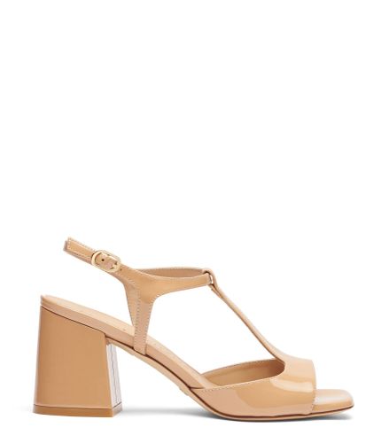 FLAREBLOCK T-STRAP SANDAL, Last chance, , CUIR VERNIS - Stuart Weitzman - Modalova