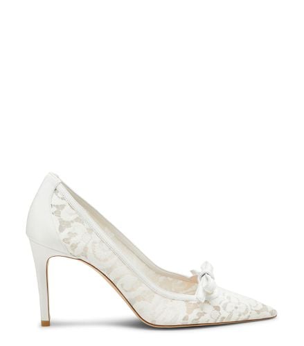 STUART FELICITY 85 PUMP, FLATS AND LOAFERS, , GARDEN LACE/LACQUERED NAPPA - Stuart Weitzman - Modalova