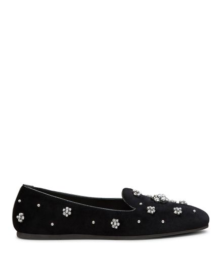 POPPY LOAFER, FLATS AND LOAFERS, //, SILK VELVET/CRYSTAL/PEARL - Stuart Weitzman - Modalova