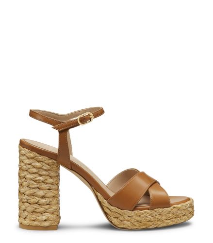 DAYNA PLATFORM SANDAL, SANDALS, /, SMOOTH CALF/BRAIDED RAFFIA - Stuart Weitzman - Modalova