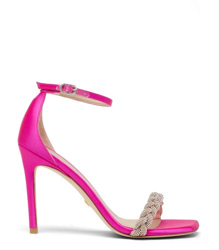 NUDISTCURVE 100 HIGHSHINE SANDAL, Last chance, , SATIN - Stuart Weitzman - Modalova