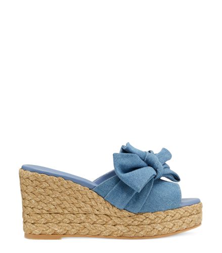 LOVEKNOT ESPADRILLE WEDGE SLIDE, Sandals CHC, , VINTAGE DENIM - Stuart Weitzman - Modalova