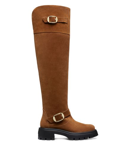 EMERSON MOTO TALL BOOT, BOOTS AND BOOTIES, , SPORT SUEDE - Stuart Weitzman - Modalova