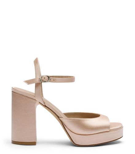 DAYNA II PLATFORM SANDAL, SANDALS, , SATIN - Stuart Weitzman - Modalova