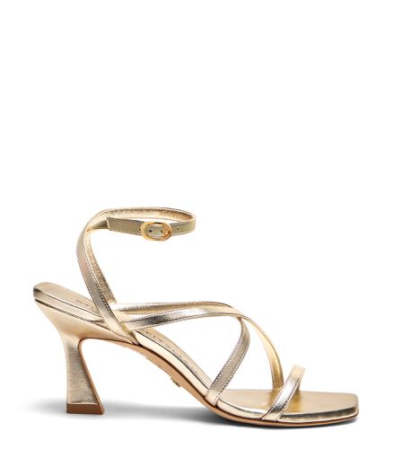 OASIS 75 ANKLE-STRAP SANDAL, Last chance, , LIQUID METALLIC - Stuart Weitzman - Modalova