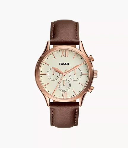 Uhr Fenmore Multifunktionswerk Leder - Fossil Outlet - Modalova