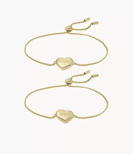 Set Armbänder Heart Metall goldfarben - Goldfarben - Fossil Outlet - Modalova