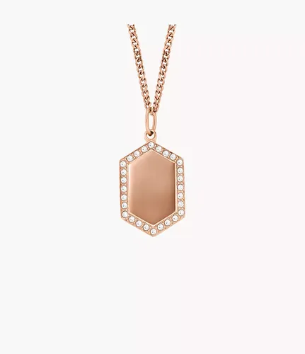 Kette Elliott Anhänger Edelstahl roségoldfarben - Roségoldfarben - Fossil Outlet - Modalova