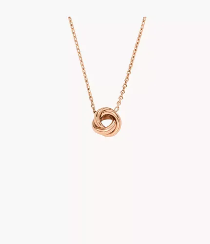 Kette Love Knot Edelstahl roségoldfarben - Roségoldfarben - Fossil Outlet - Modalova