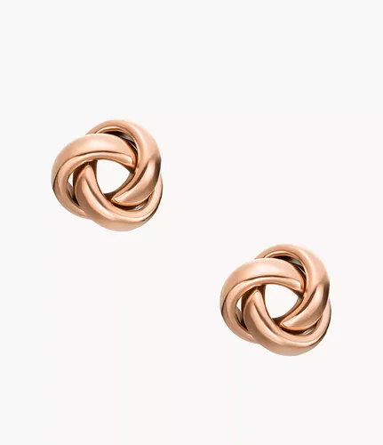 Ohrstecker Love Knot Edelstahl roségoldfarben - Roségoldfarben - Fossil Outlet - Modalova