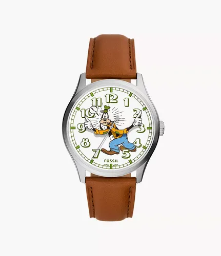 Uhr Disney Fossil 3-Zeiger-Werk Special Edition Leder mittelbraun - Fossil Outlet - Modalova