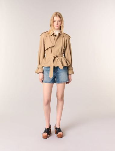 Trench Court Clouté - Beige - Maje - Maje - Modalova