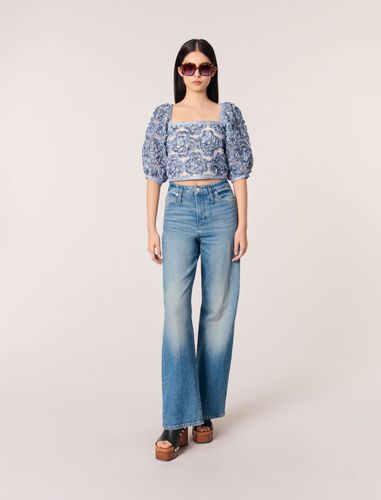 Top En Organza Motif Floral - Maje - Modalova