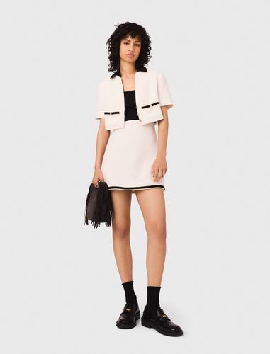 Robe 2-en-1 En Tweed - Blanc - Maje - Maje - Modalova