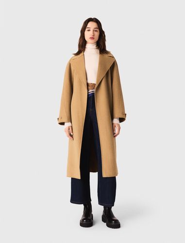 Manteau Long Double Face - Marron - Maje - Modalova