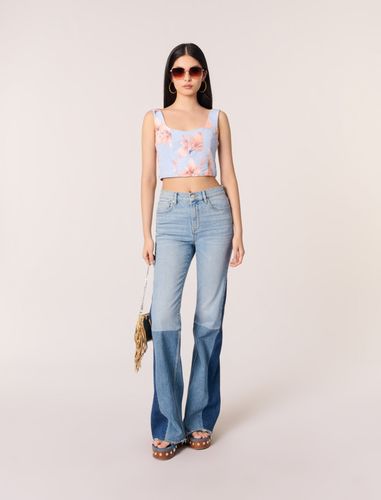 Top En Taffetas Imprimé - Orange - Maje - Modalova