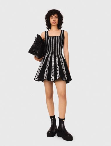 Robe Courte En Maille Jacquard - Maje - Modalova
