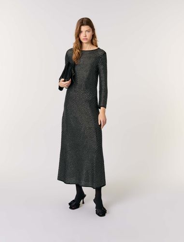 Robe Longue À Strass - Noir - Maje - Maje - Modalova